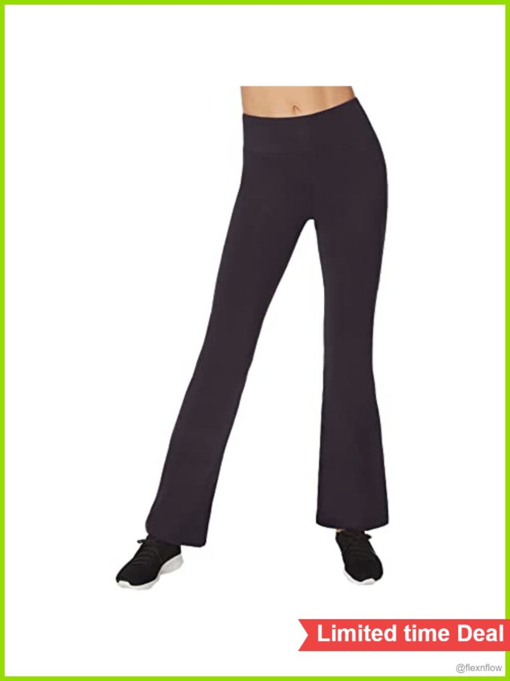 High Waisted Flare Pants Nylon Spandex 4-Way Stretch UPF 40+ Athletic
